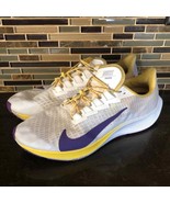 Rare Nike Running Hogben Air Zoom sneakers size 12 Lakers Colors yellow ... - £82.24 GBP