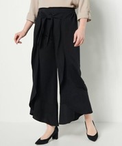 Truth + Style Black Flounce-Hem Wrap Wide-Leg Pants Petite XL - £20.03 GBP