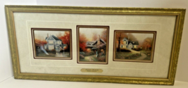 Thomas Kinkade-&quot;Autumn Moments&quot; -1995 Certificate of Authenticity-Matted-Framed - £42.96 GBP