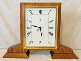1970s JAZ Made in France Department Store Model Heavy Oak Frame Clock  - $64.35