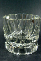 Vintage Heavy Clear Glass Candlestick Holder or Paperweight signed AVON ... - $16.04