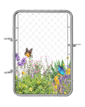 VEVOR 32x46" Chain Link Fence Gate 2-6 ft Galvanized Farm Posts Not Incl... - $46.99