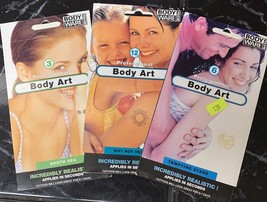 3 Sheets Set Temporary Waterproof 3D Flowers Body Tattoos - $71.46 MXN