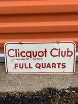 Clicquot Club Vintage Soda Sign 15x7 Full Quarts - £145.78 GBP