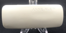 Anne Klein White Faux Leather Clamshell Sunglass Eyeglass Hard Case 6&quot; x 2.5&quot; - £6.12 GBP