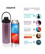 New Aquatix Rose Gold Insulated FlipTop Sport Bottle 21 oz Pure Stainles... - $30.53 CAD