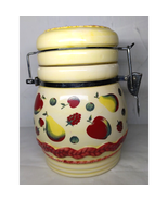 LTD Commodities 6" Ceramic Hinged Jar Assorted Fruits Design - $14.80