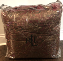 Vintage Ralph Lauren Abenhall Paisley Twin Comforter Set Cord Trim Brand New - $296.99