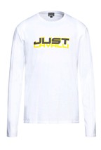 Just Cavalli White Black Yellow Logo Cotton Men&#39;s T- Shirt Long Sleeves Size 3XL - £88.63 GBP