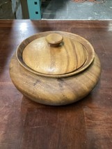 Genuine Hand-carved Monkey Pod Wood Soup Tureen With Lid - $16.82