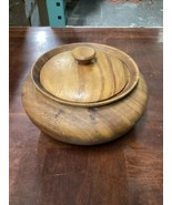 Genuine Hand-carved Monkey Pod Wood Soup Tureen With Lid - $376.14 MXN
