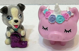 Barbie Extra Doll Pet Unicorn Pig and Pet Series Border Collie Figures Lot of 2 - £5.76 GBP
