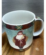 Block Father Christmas Coffee Mug Set, Of 4 Vintage 1995 Holiday Santa - $23.05