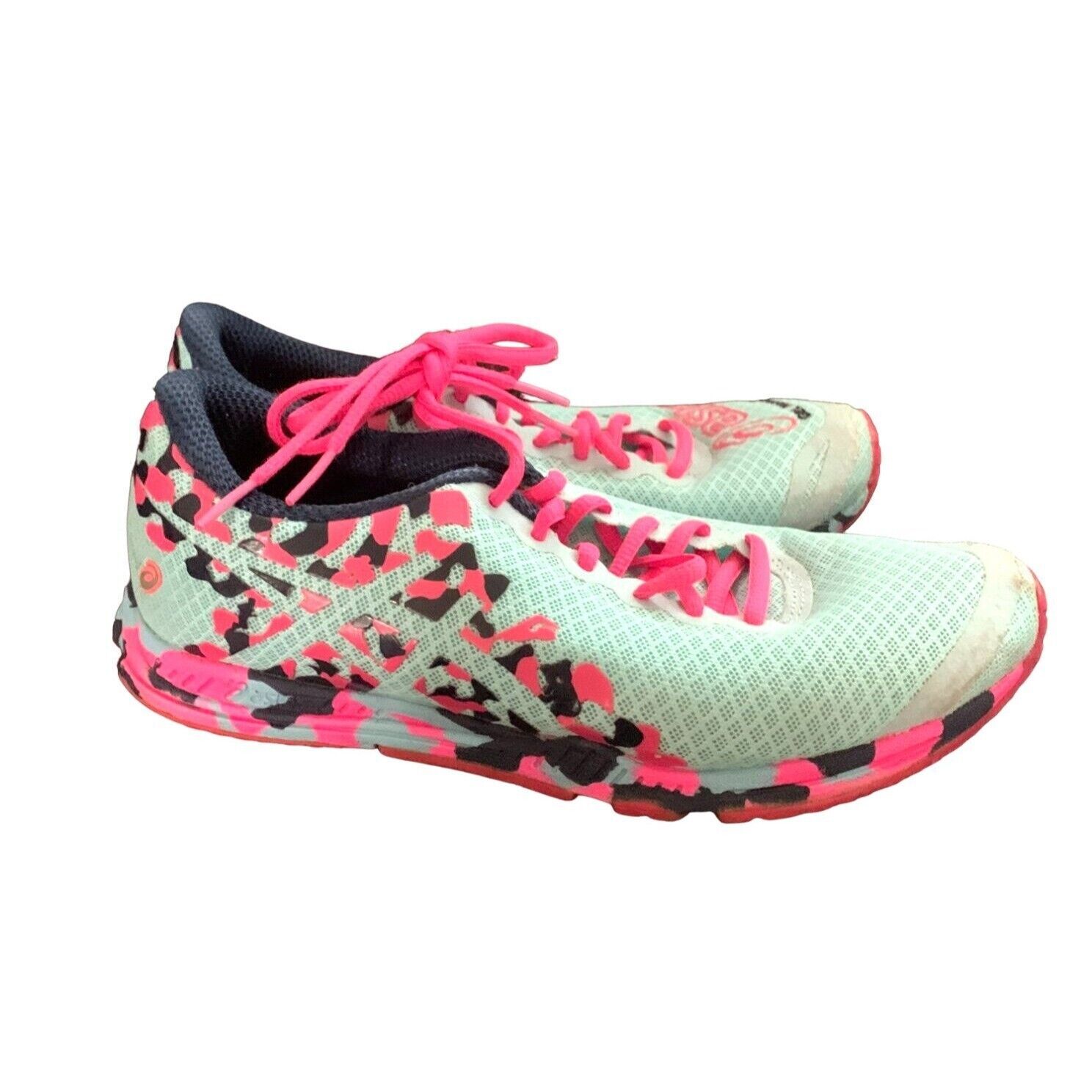 Asics Womens Size 7.5 T459N Gel HoosaFast2 Blue Pink Athletic Shoes Snea... - £22.33 GBP