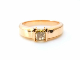 Whiskey Diamond - VS1 Men&#39;s Unisex Ring 1.00ct Natural Fancy Brown GIA 18K Gold - £5,773.83 GBP