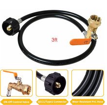 Propane Refill Adapter / Hose With On-Off Control Valve For 1Lb To 20Lb ... - £30.63 GBP