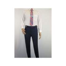 Men Suit BERLUSCONI Turkey 100% Italian Wool 180's Double Breasted #Ber32 Navy image 8