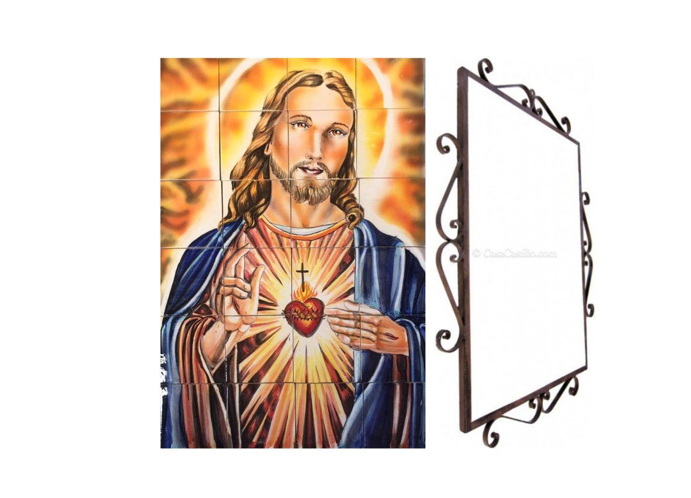 Mexican Talavera Mural HQ - Jesus2 - - $228.00
