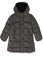 Amazon Essentials Girls Long Hooded Puffer Jacket/Coat-Black Stars L (10) - £16.34 GBP