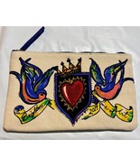 BRIGHTON 2019 Love Of Art Canvas Multi-Color Zipper Pouch/Cosmetic Bag NWOT - $168.24 MXN