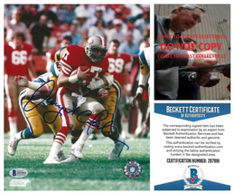 Dwight Clark signed San Francisco 49ers football 8x10 photo Beckett COA proof - £111.05 GBP