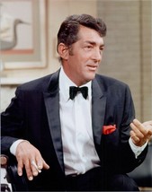 Dean Martin Show Dino in tuxedo seated smoking cigarette 8x10 photo - £10.04 GBP