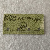 World&#39;s Fair Ticket Stub 1984 Louisiana World Exposition Kids For The Fair - £9.70 GBP