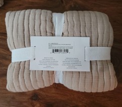 Parachute Organic Air Cotton Euro ShamIn Bisque $69, New! - £27.25 GBP