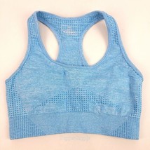 1 Pc Woman Seamless Sports Bra Light Blue Medium Support Running Racerba... - $18.80