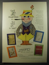 1954 Zippo Cigarette Lighters Advertisement - art by Herbert Leupin - £14.53 GBP