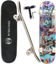 Whome Skateboards For Adults/Kids/Teens/Girls Beginner/Boy - 31&quot;X8&quot; Pro,... - $51.98