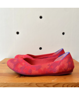 10 - Rothy&#39;s Red Botanicamo Washable Knit Ballet Flats Shoes 0517JB - £54.99 GBP