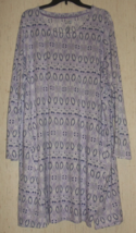 New Womens Croft &amp; Barrow Lilac W/ Paisley Super Soft Knit Nightgown Size 2X - £22.46 GBP