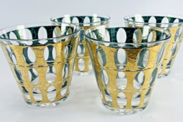 Culver Pisa Collins Old Fashioned Low Ball Whiskey Rock Glasses Set Of 4 MCM VTG - £92.11 GBP
