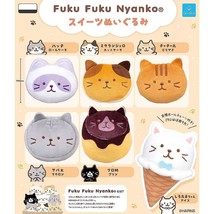 Fuku Fuku Nyanko Cat Sweet Fluffy Plush Keychain Ice-Cream Pudding Dorayaki - £10.26 GBP+