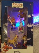 Mini Holiday Ornament Set Enesco Rudolph The Red Nosed Reindeer Bumble Hermey - £9.41 GBP