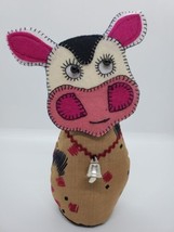 One Of A Kind Handmade Felt Pin Cushion Stitched by hand &#39;Cow&#39; - £29.38 GBP