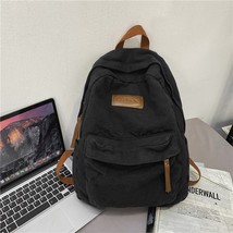 Vintage Canvas Women Backpack Female Simple Pattern Casual Travel Bag High Quali - £38.27 GBP