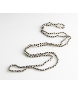 Amazing Leather Strand Necklace w/ Silverplate Beads &amp; Magnetic Clasp - £98.95 GBP
