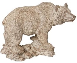 Sculpture MOUNTAIN Lodge Imposing Grizzly Bear On the Move Resin Hand-Painted - £215.02 GBP