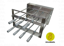 Brazilian BBQ Charcoal Grill - 07 Skewers - Rotisserie System - Oca-Brazil - £911.26 GBP