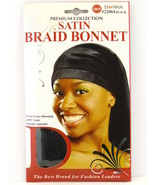 DONNA PREMIUM COLLECTION SATIN BRAID BONNET - BLACK (22064) - £6.28 GBP