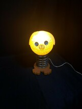 Mid Century POPCORN PLASTIC BobbleHead BEAR or DOG Child&#39;s Room LAMP NIT... - $49.99
