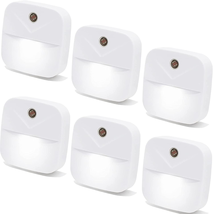 6 Pack Night Light Plug in, White LED Nightlights with Smart - £11.83 GBP