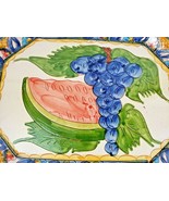 Olaria Borrego Redando Pottery Tray Hand Painted Hand Made Signed Portugal - $366.08 MXN