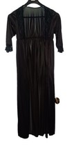 Vintage Union Made Black Lace Robe Cover Long Peignoir RN 17551 - £35.31 GBP