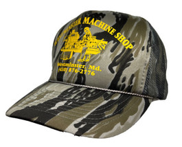 Vintage Westminster Machine Shop Hat Cap MD Camouflage Mesh Back Trucker... - $19.79