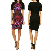 Adrianna Papell Print Colorblock Short Sheath Dress | Sz 2P 2 Petite  AP... - £36.55 GBP
