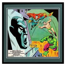 VINTAGE 1977 Marvel Defenders Hulk Sub Mariner Framed 12x12 Poster Display - $39.59