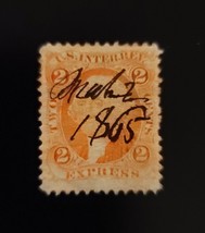 1862-71 2c USA Internal Revenue, First Issue, Washington, R10c, Express,... - $2.98